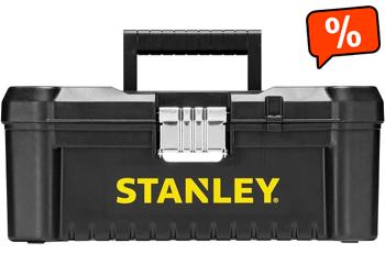 STANLEY Essential Tool Box, Metal Latches, Ergonomic Handle, Lid Organizers, Removable Tray - STST1-75515