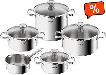 Tefal Duetto On Set of 5 Pieces + 3 Accessories, Stainless Steel