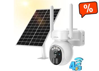 Xega 4G LTE Outdoor Surveillance Camera with Wireless Solar SIM Card